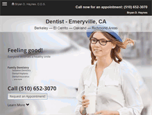 Tablet Screenshot of emeryvilledentist.com